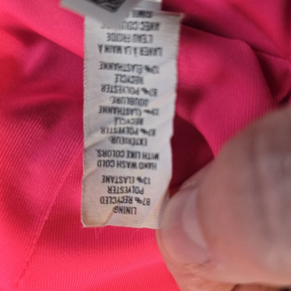 Aerie Hot Pink One Shoulder Strappy Bandeau‎ Bikini Top Size Small